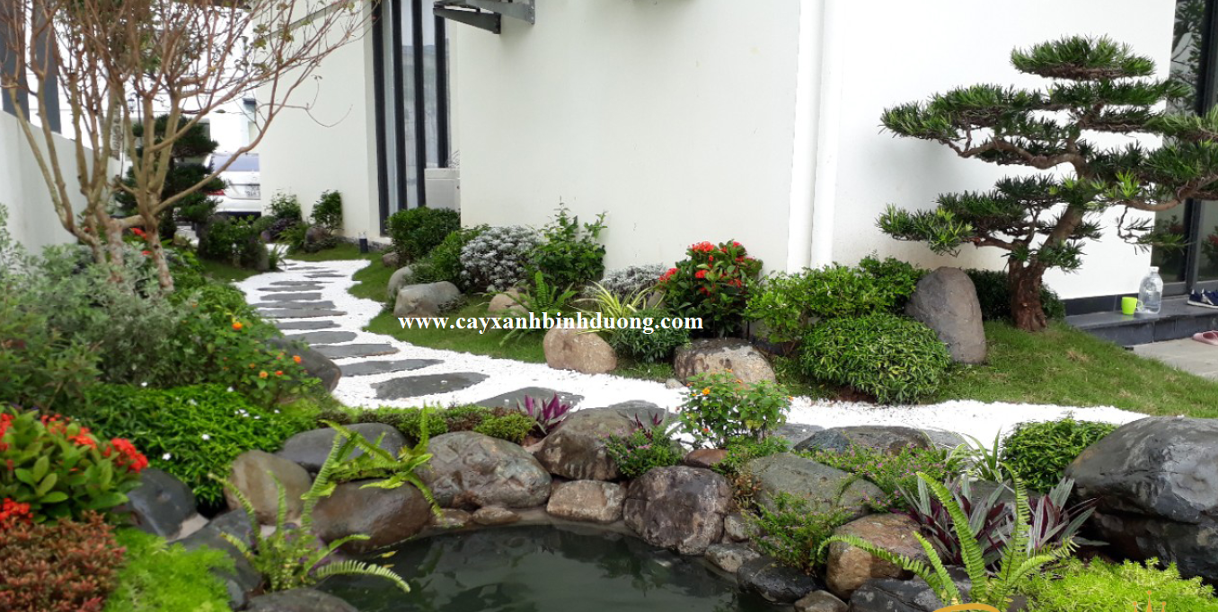 Thiết kế sân vườn biệt thự đẹp - giá rẻ ở Bình Dương, Sài Gòn