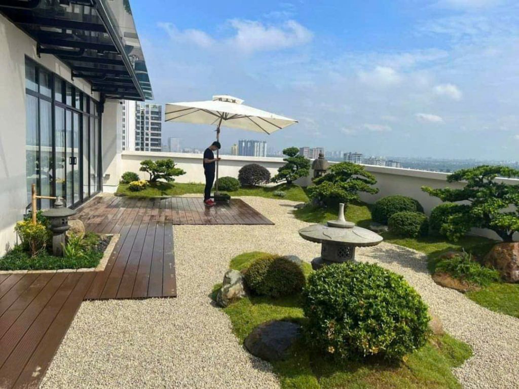 vườn trên sân thượng