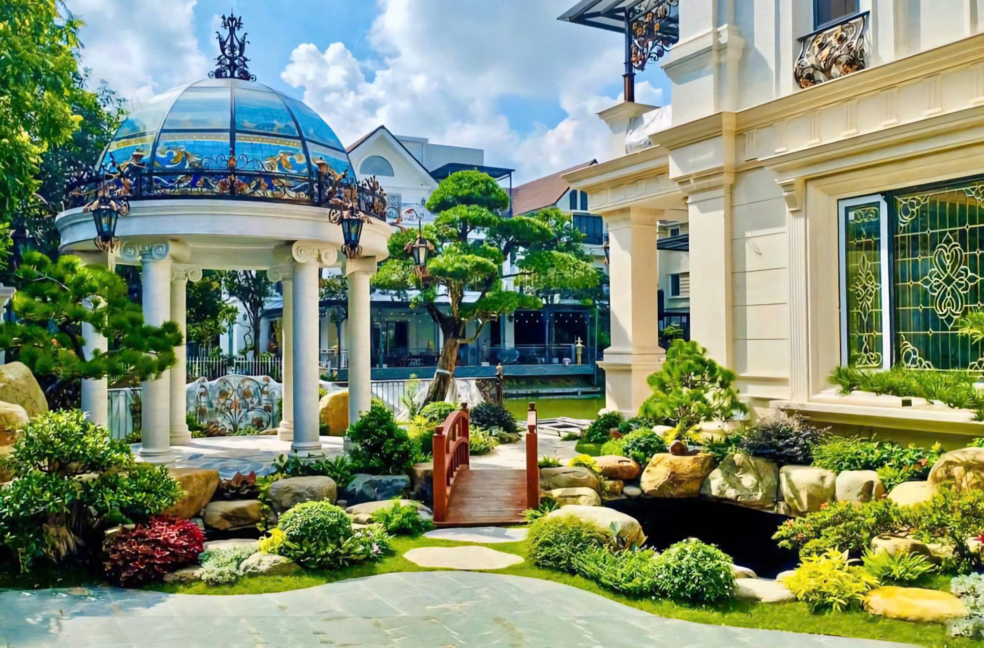 thiết kế sân vườn