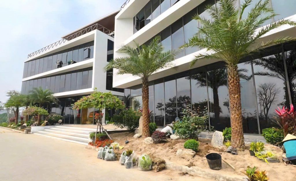 thiết kế sân vườn nhà xưởng