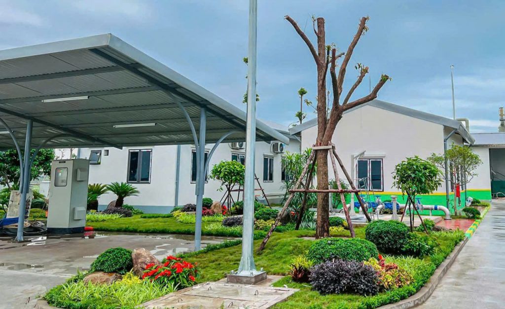 thiết kế sân vườn nhà xưởng