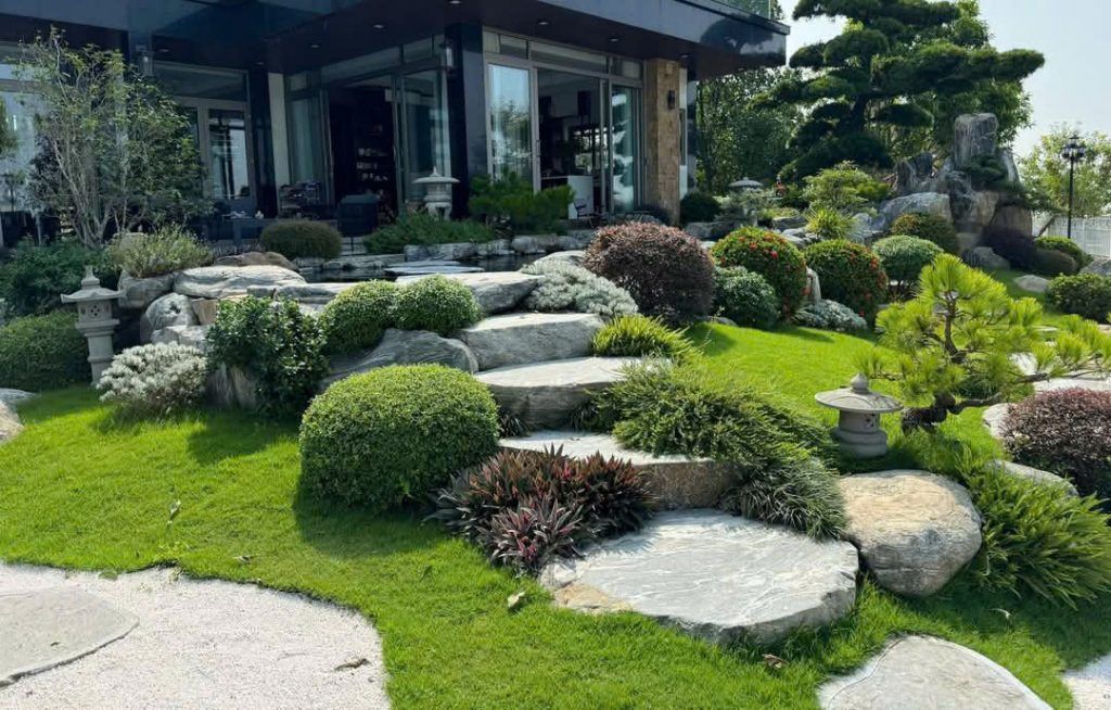 thiết kế sân vườn biệt thự