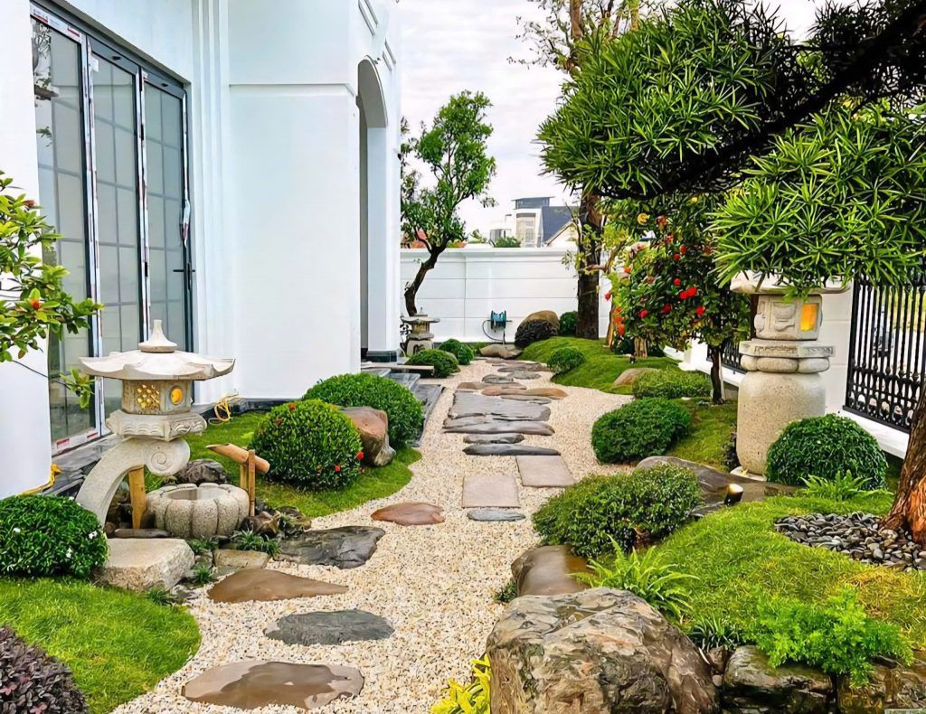 thiết kế sân vườn nhật