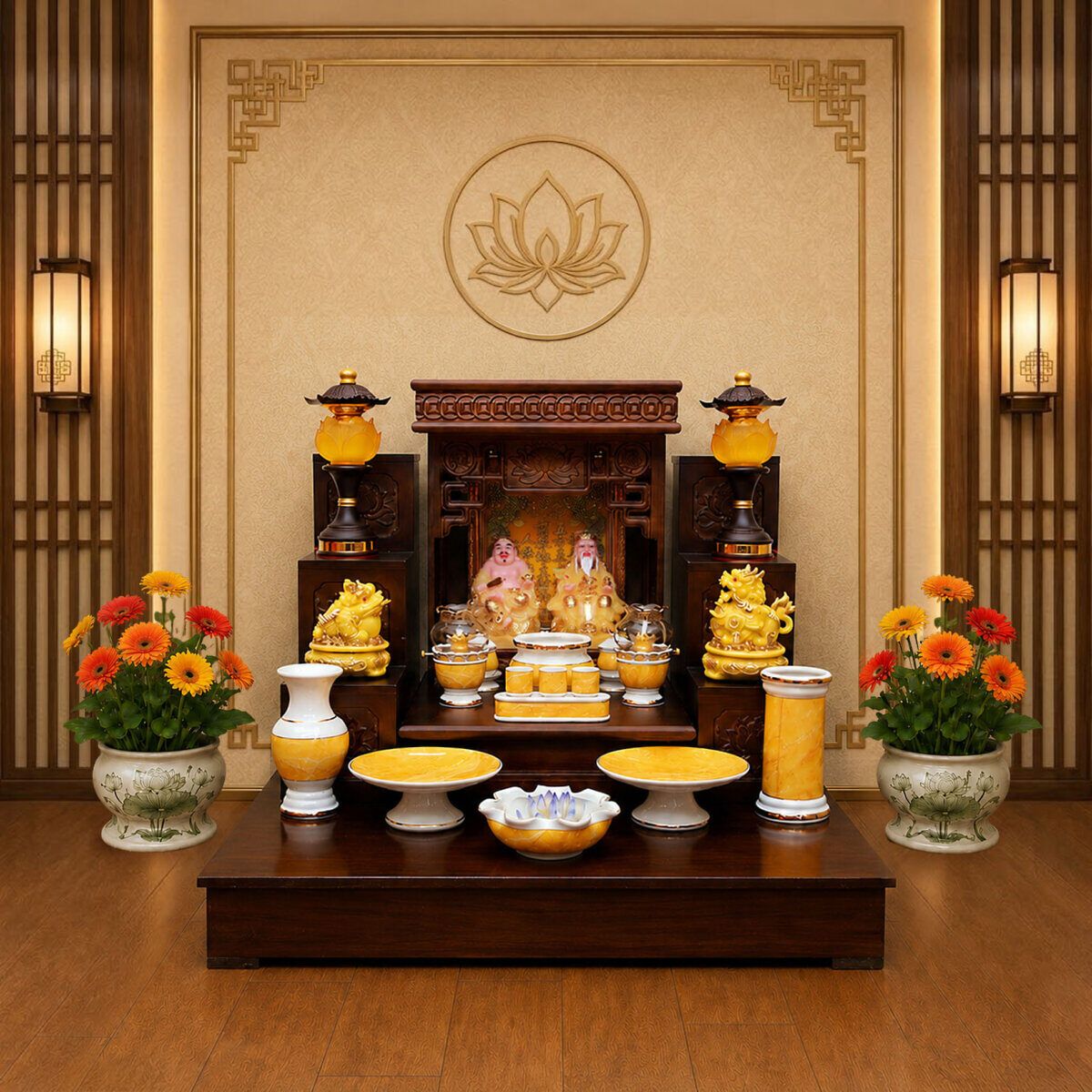 bố trí bàn thờ thần tài